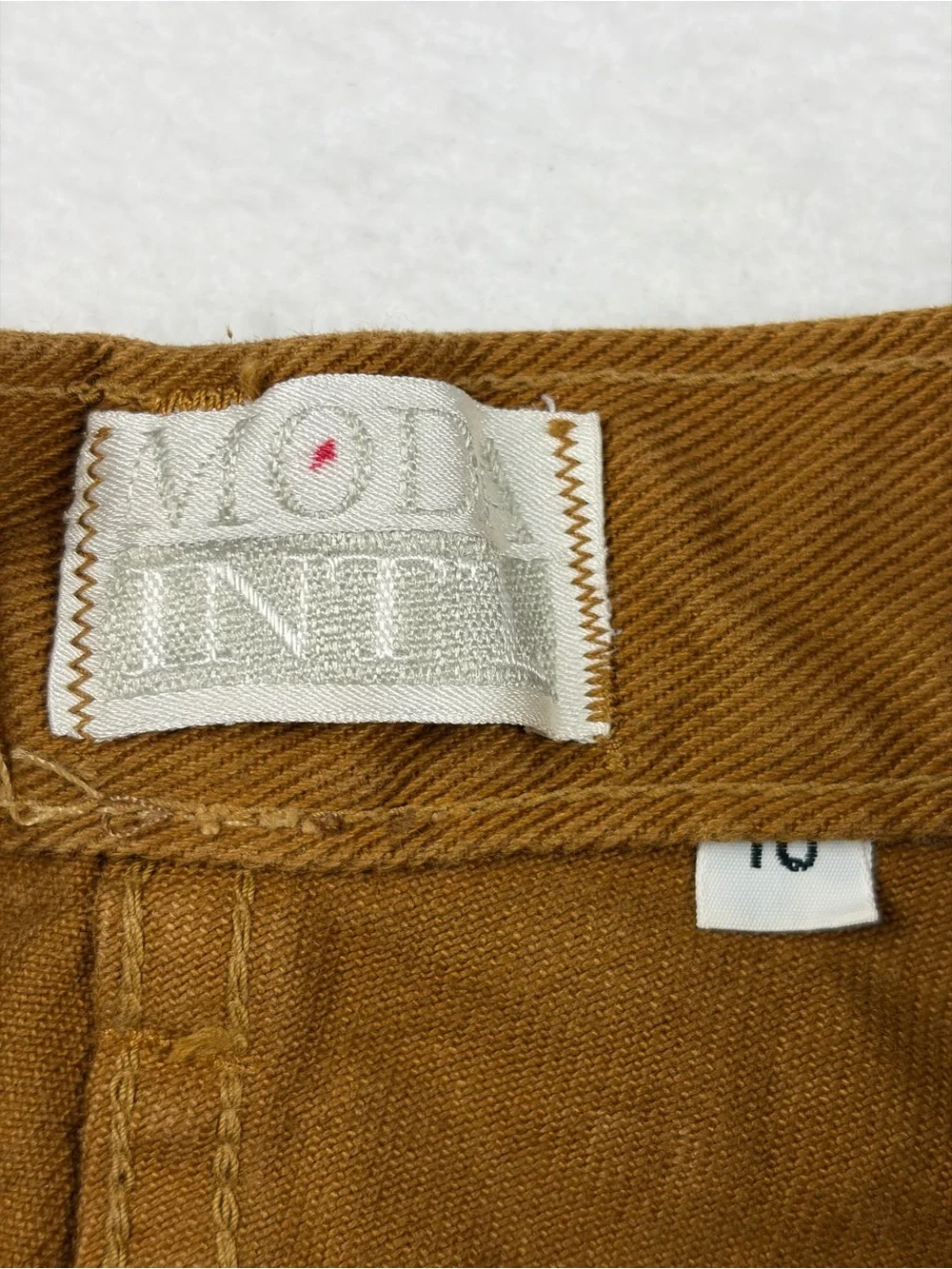 VTG 90s Moda International The‎ London Jean High Waisted Tapered Denim Brown 10
